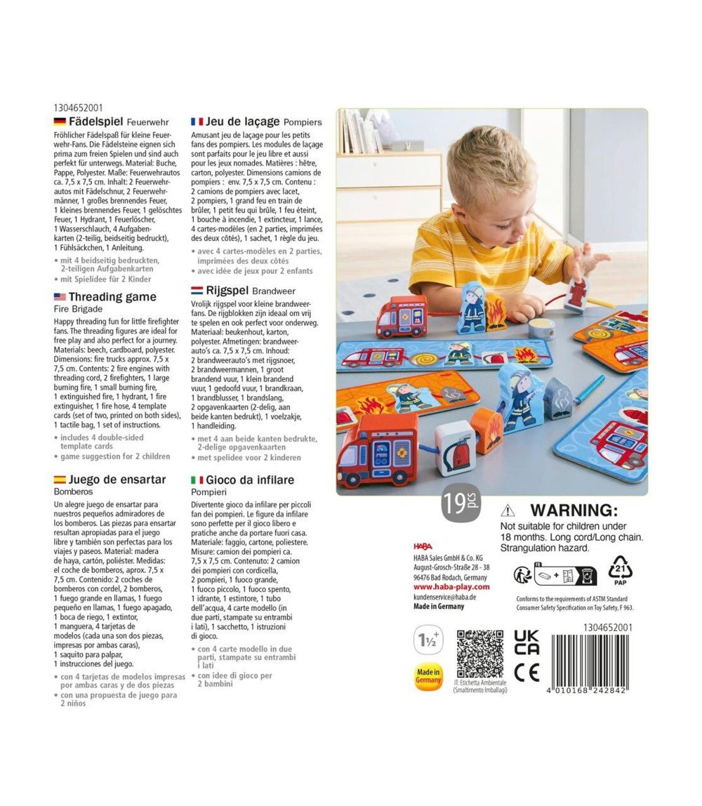 Fädelspiel Feuerwehr