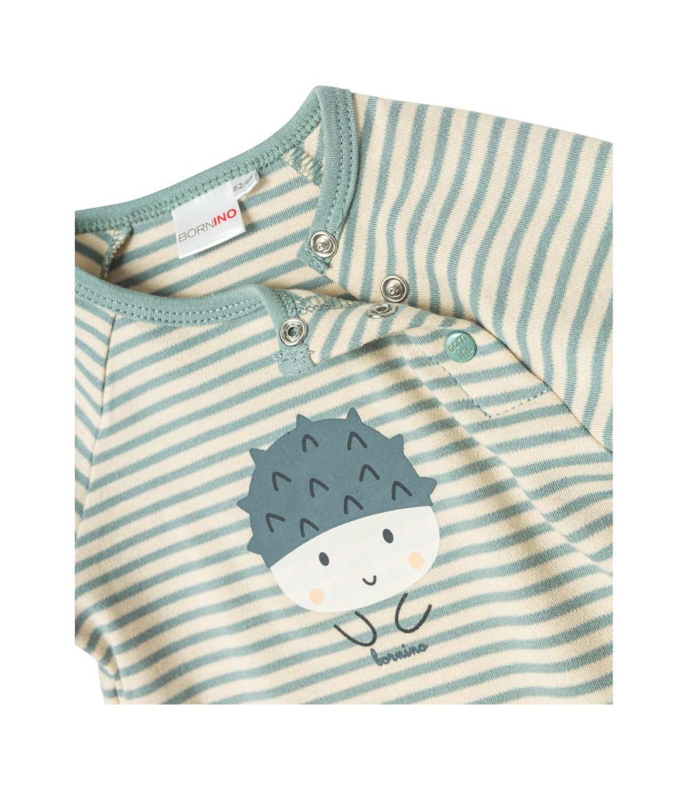 Raglanshirt langarm Ringel Kastanie