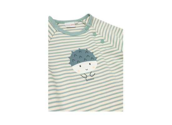 Raglanshirt langarm Ringel Kastanie