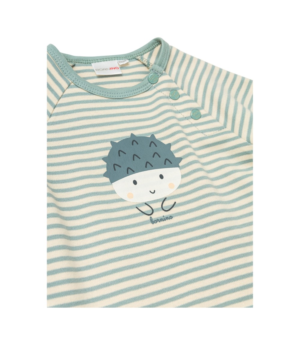 Raglanshirt langarm Ringel Kastanie