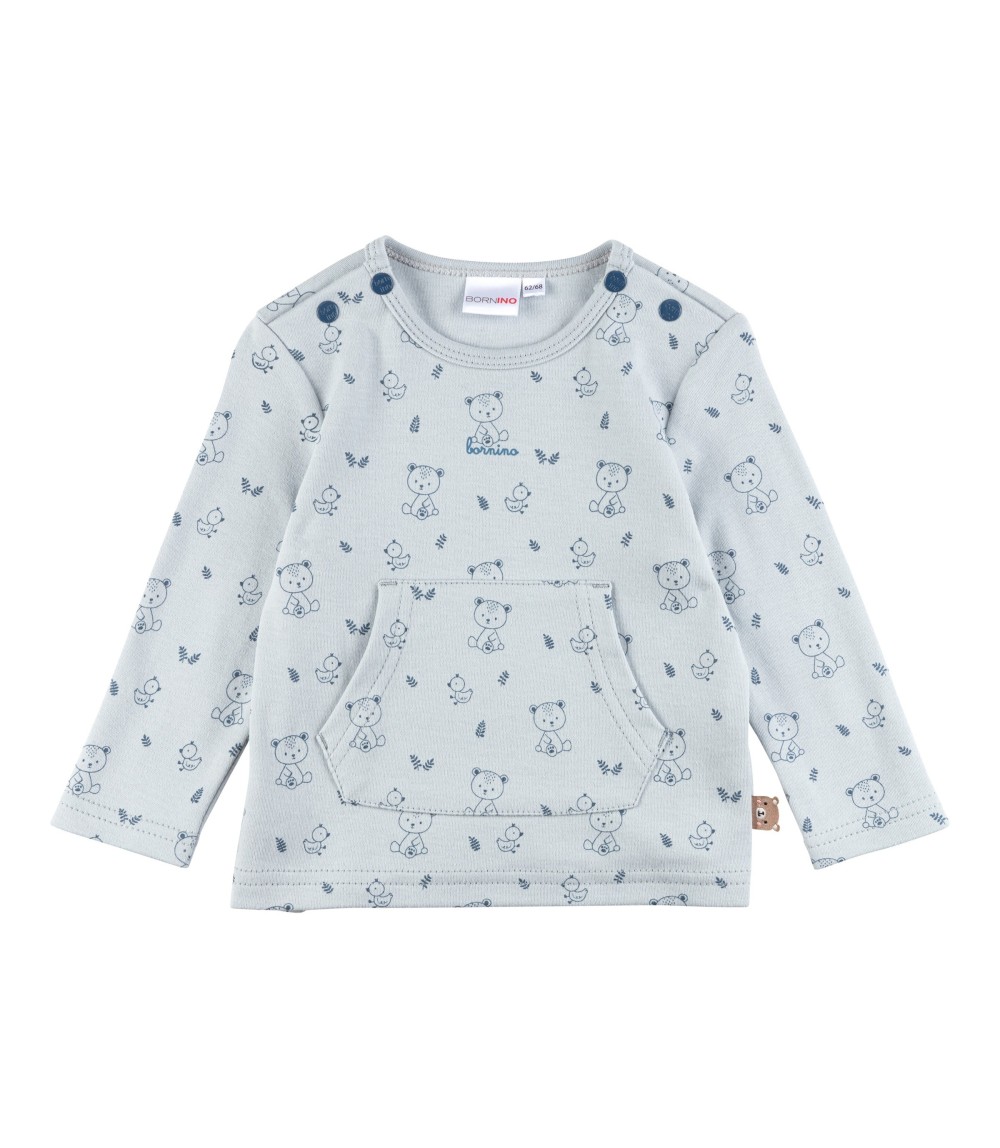 Shirt langarm Tasche Bär Gans