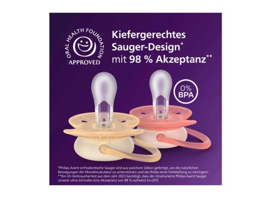 2er-Pack Schnuller ultra soft, 0-6M