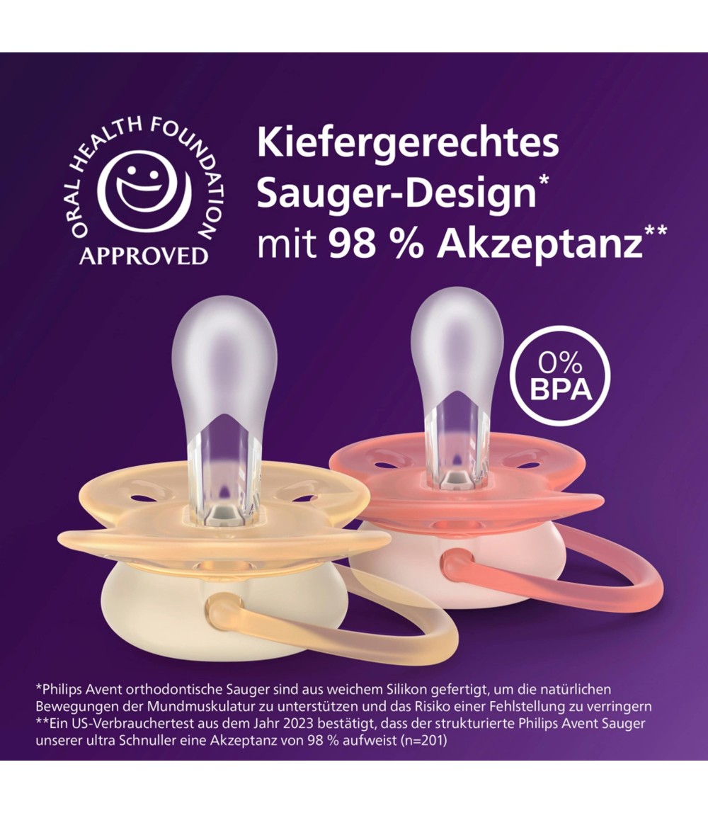 2er-Pack Schnuller ultra soft, 0-6M