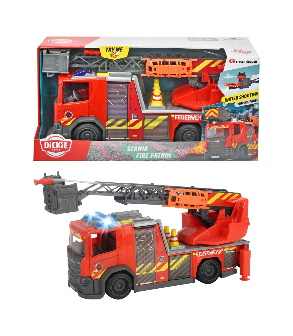 Feuerwehr Scania mit Drehleiter