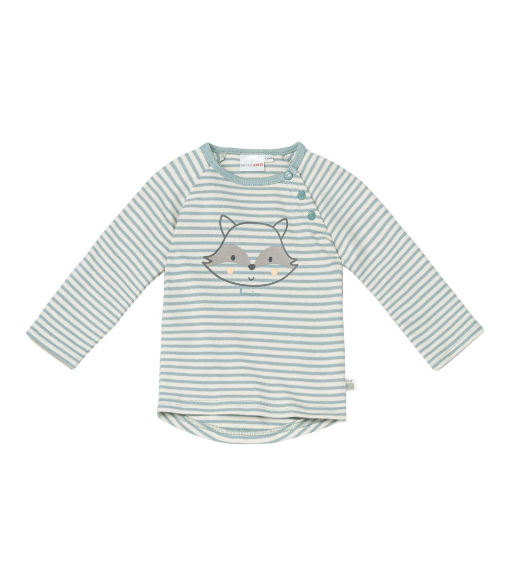 Raglanshirt langarm Ringel Waschbär