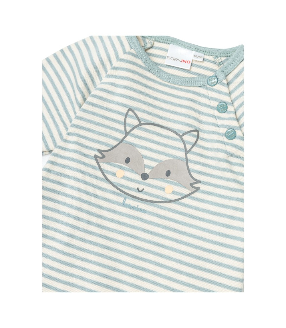 Raglanshirt langarm Ringel Waschbär