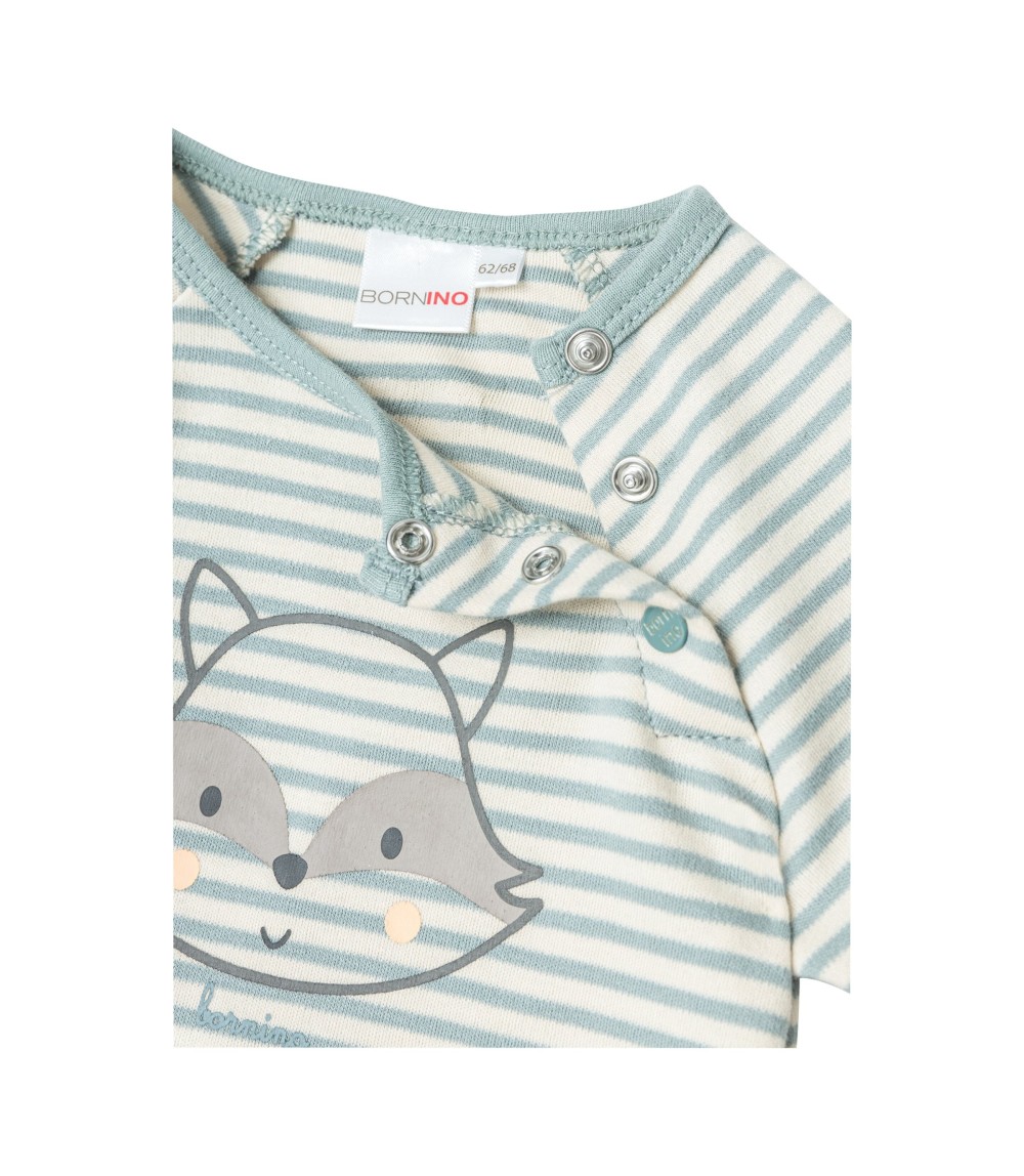 Raglanshirt langarm Ringel Waschbär