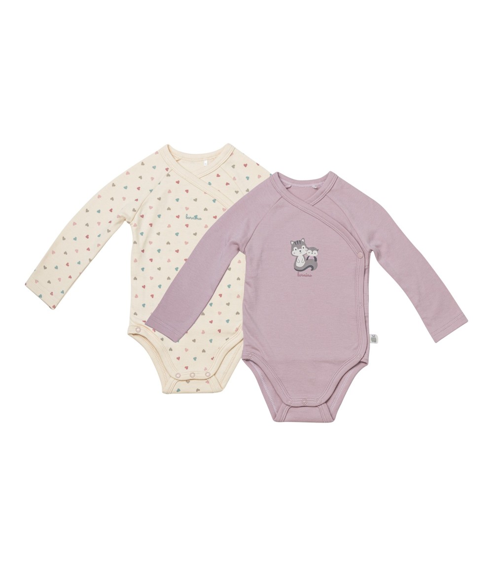 2er-Pack Wickelbodys langarm Cozy Friends