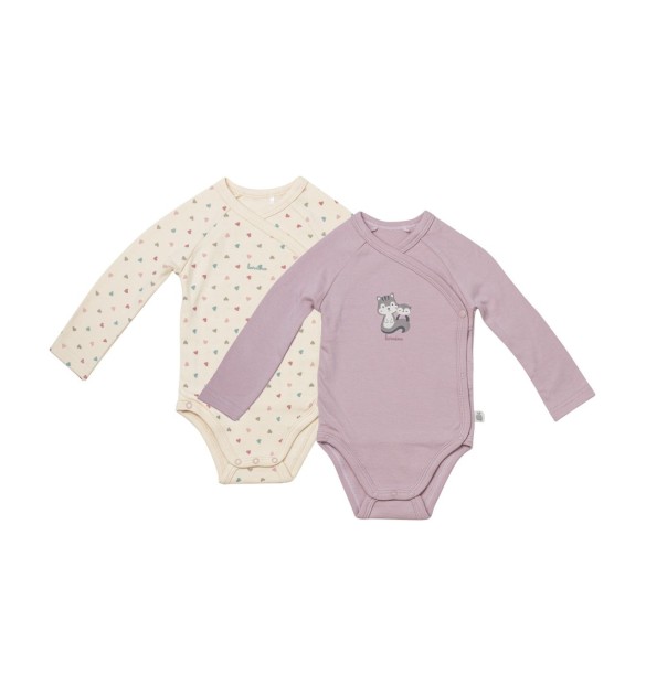 2er-Pack Wickelbodys langarm Cozy Friends