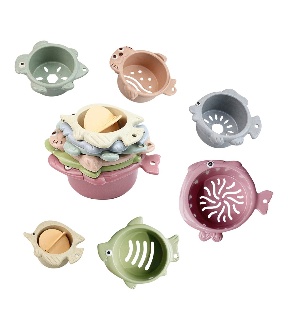 Badespielzeug Stapelbecher