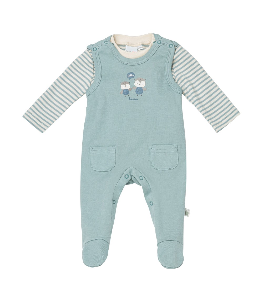 Strampler-Set 2-tlg. mit Shirt Eule Po-Applikation