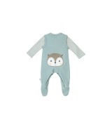 Strampler-Set 2-tlg. mit Shirt Eule Po-Applikation