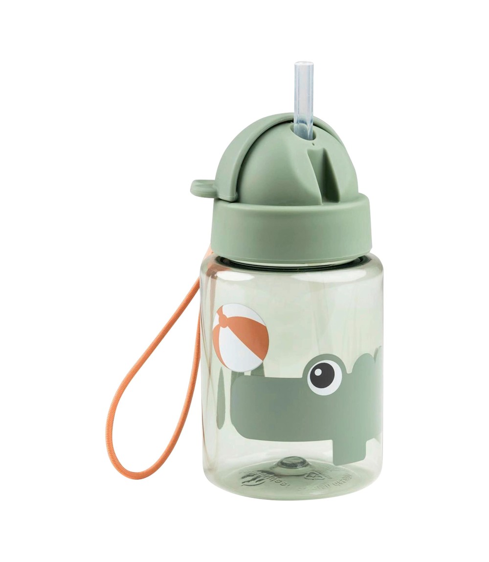 Trinkflasche mit Strohhalm