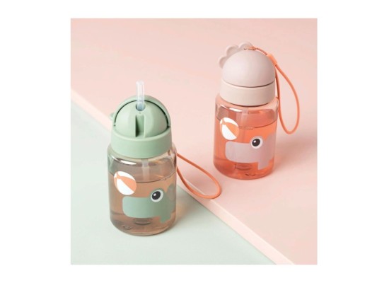 Trinkflasche mit Strohhalm