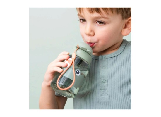 Trinkflasche mit Strohhalm