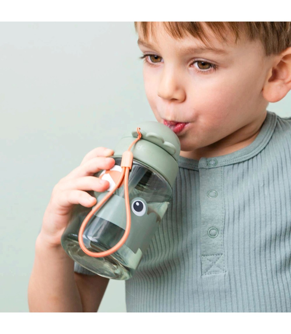 Trinkflasche mit Strohhalm