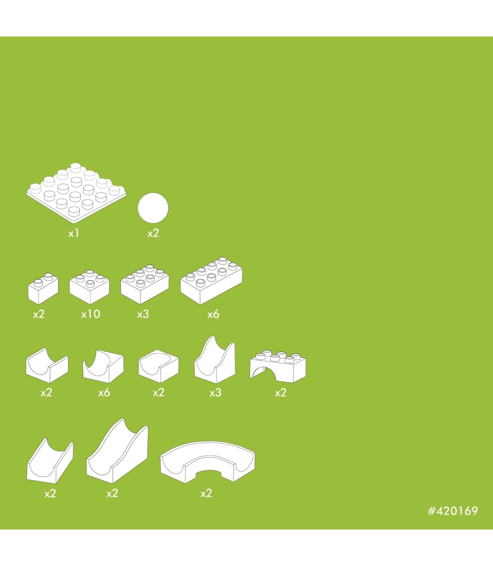 Kugelbahn Baukasten mini 45-tlg.