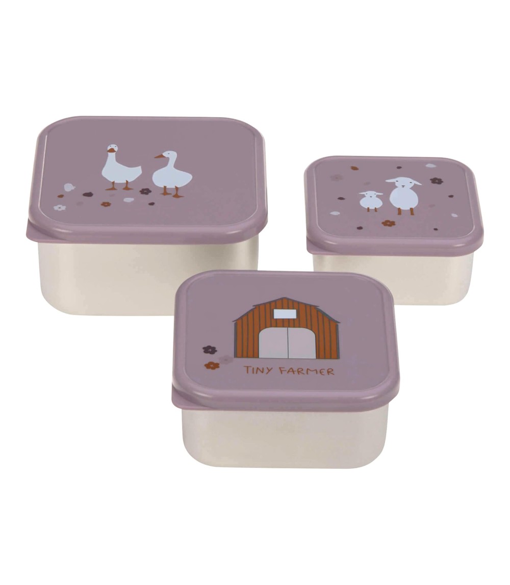 3er-Set Brotdosen aus Edelstahl