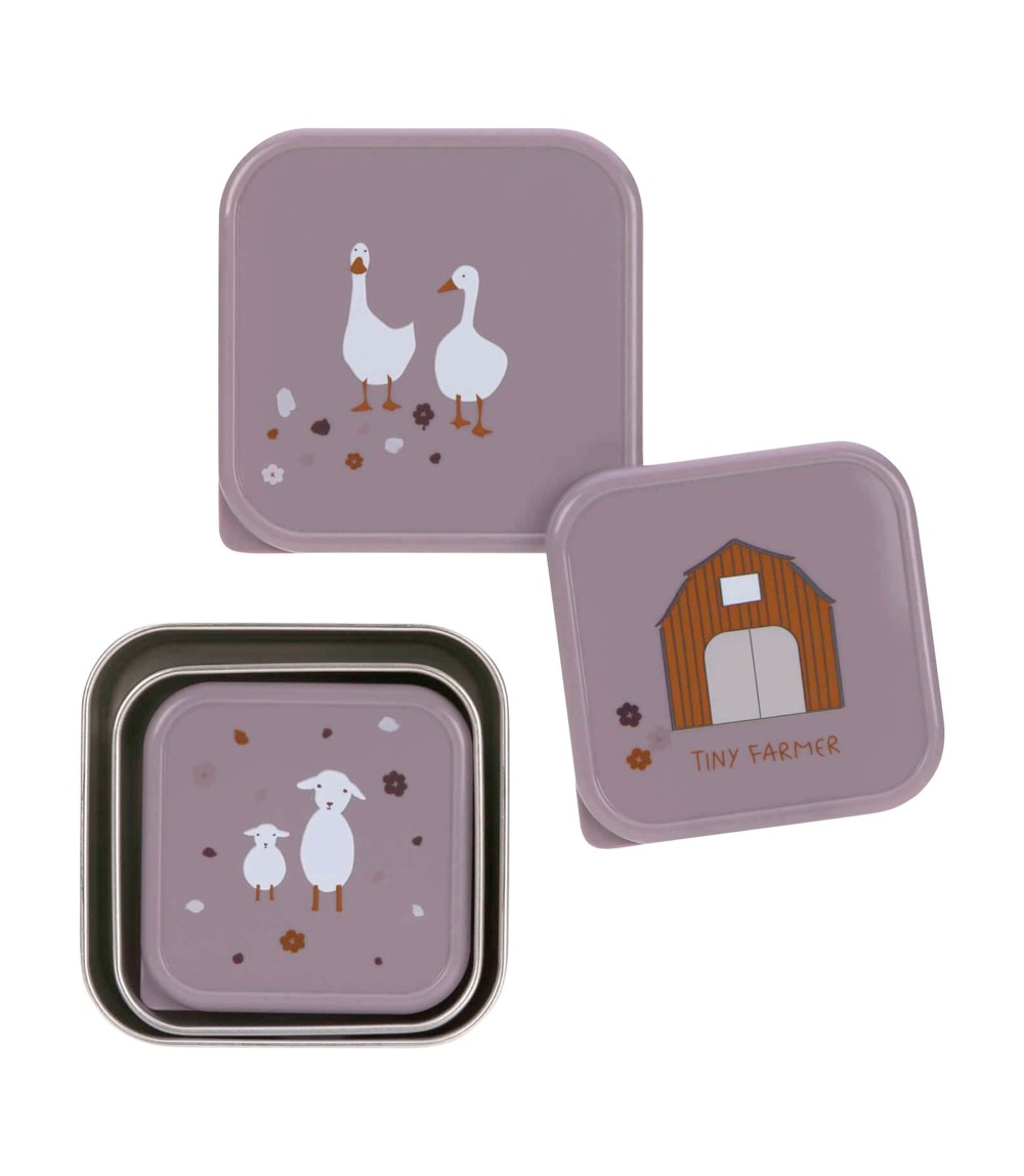 3er-Set Brotdosen aus Edelstahl