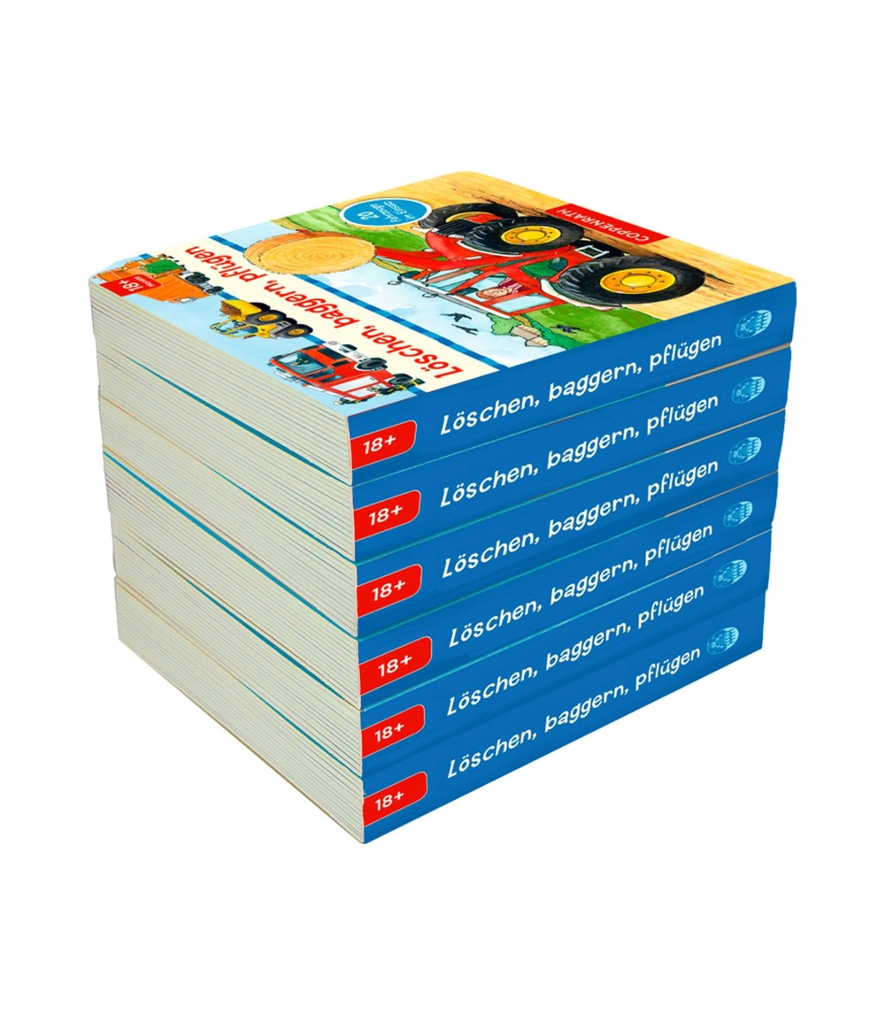 Pappbilderbuch Löschen, baggern, pflügen