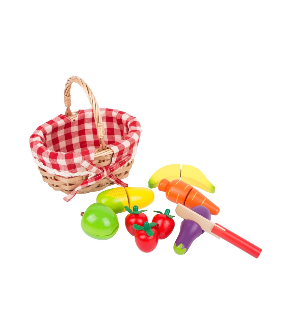 Einkaufskorb mit Schneide-Lebensmittel