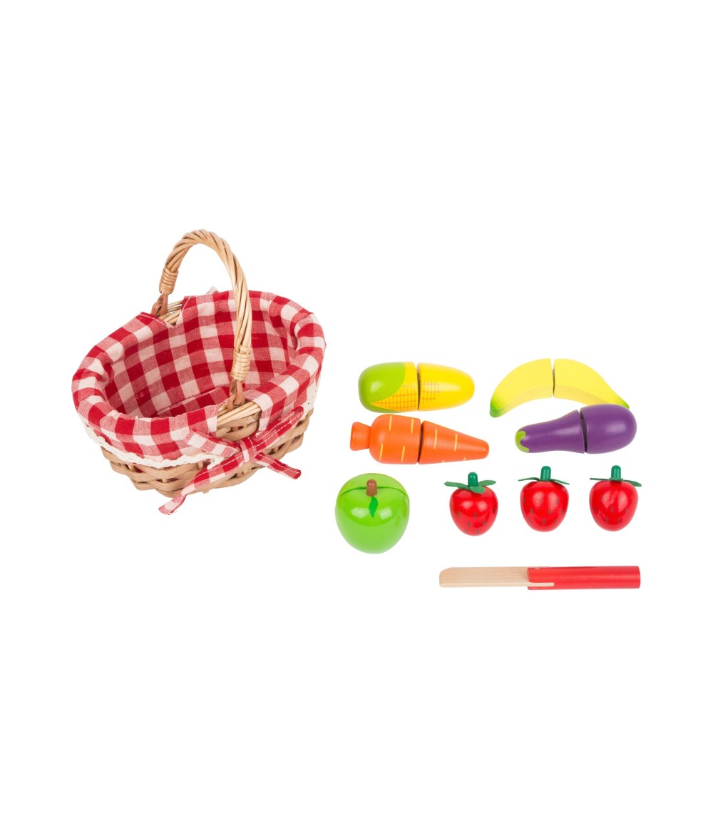 Einkaufskorb mit Schneide-Lebensmittel