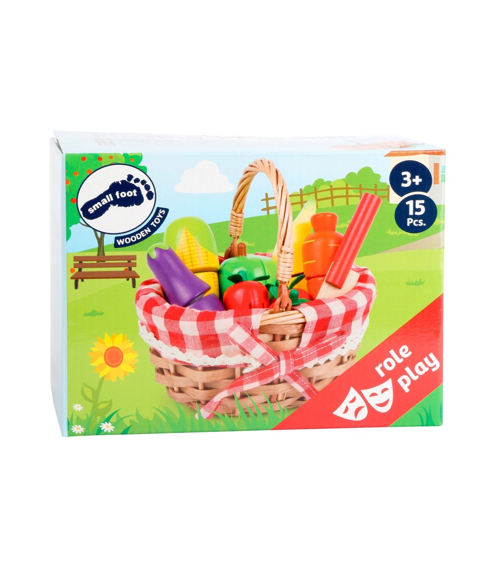 Einkaufskorb mit Schneide-Lebensmittel