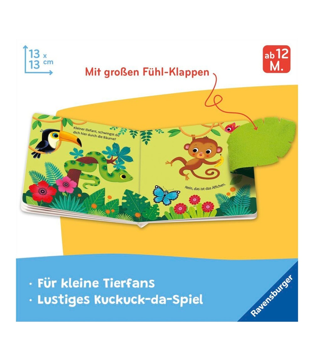 Pappbilderbuch Wo bist du kleiner Elefant?