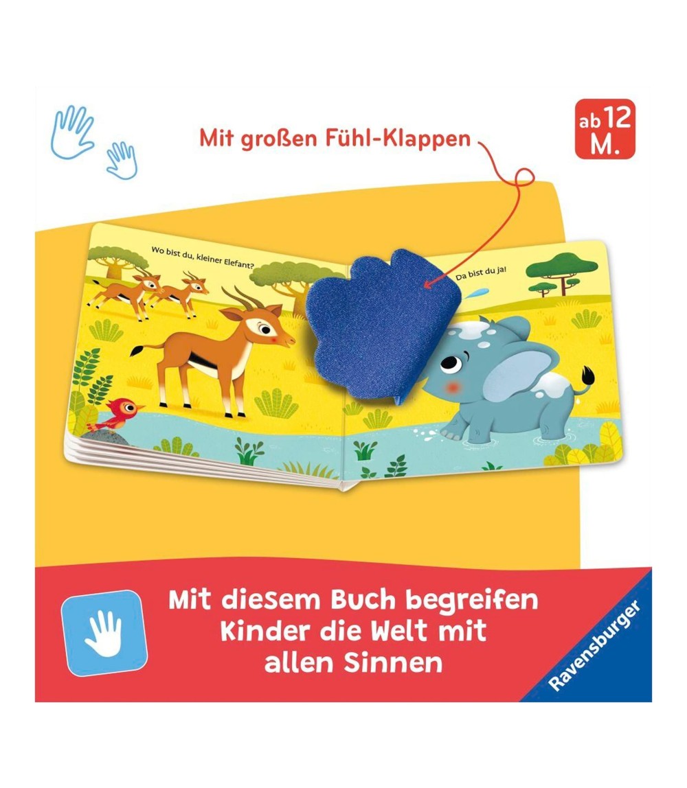 Pappbilderbuch Wo bist du kleiner Elefant?