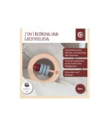 Holz Beißring mit Silikonball Rund - ab Geburt
