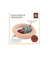 Holz Beißring mit Silikonball Rund - ab Geburt