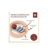 Holz Beißring mit Silikonball Rund - ab Geburt