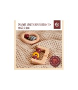 Holz Beißring mit Silikonball Rund - ab Geburt