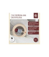 Holz Beißring mit Silikonball Rund - ab Geburt