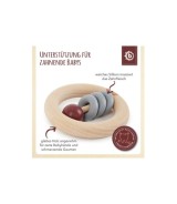 Holz Beißring mit Silikonball Rund - ab Geburt