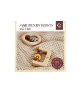 Holz Beißring mit Silikonball Rund - ab Geburt