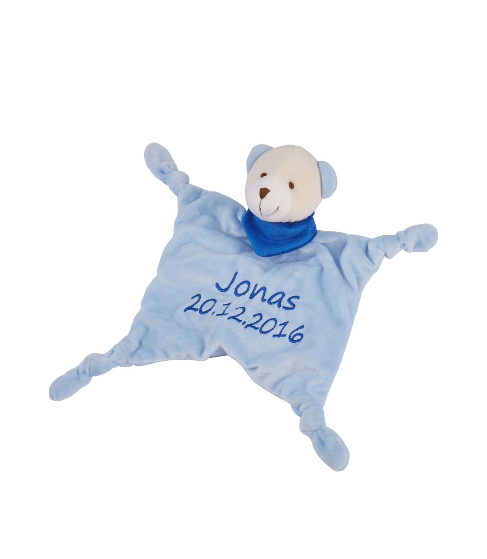 Schmusetuch mit Namen und Geburtsdatum