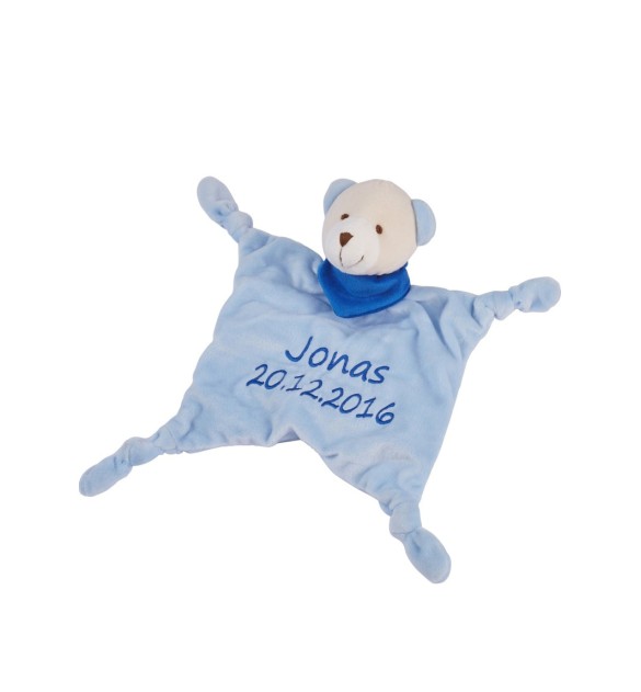 Schmusetuch mit Namen und Geburtsdatum